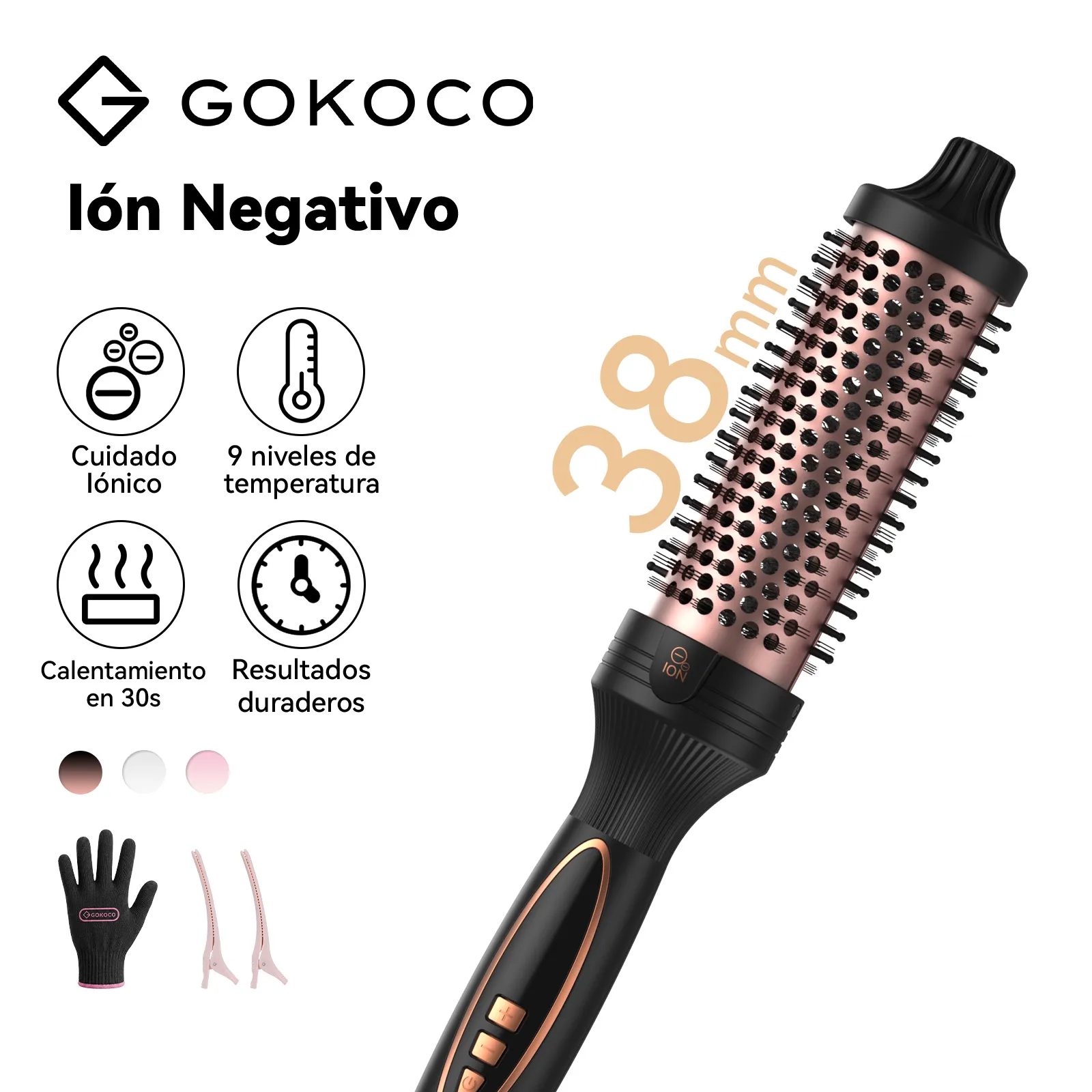 GOKOCO Escova Modeladora de Cabelo Bivolt | Efeito Salão em Minutos