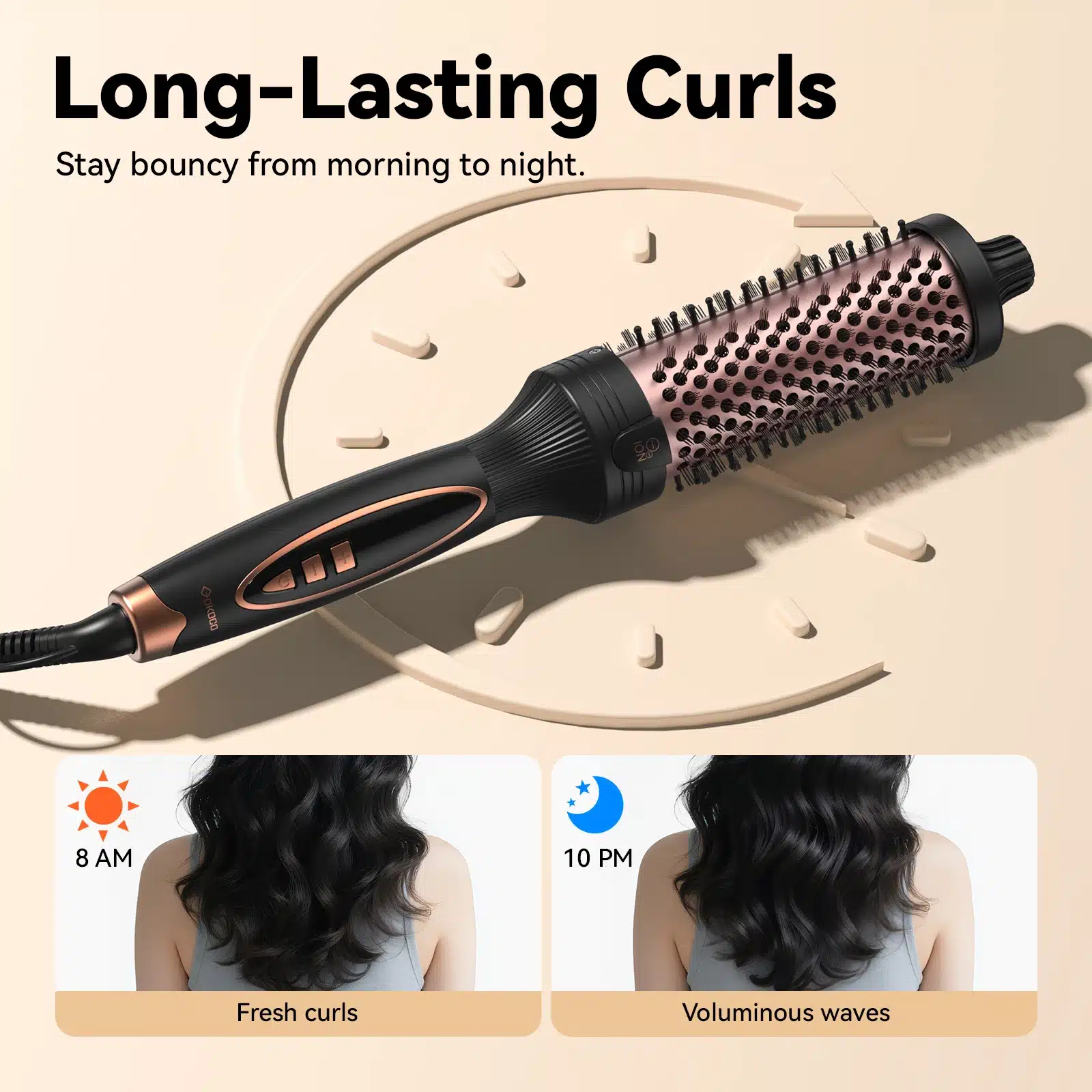 GOKOCO Escova Modeladora de Cabelo Bivolt | Efeito Salão em Minutos