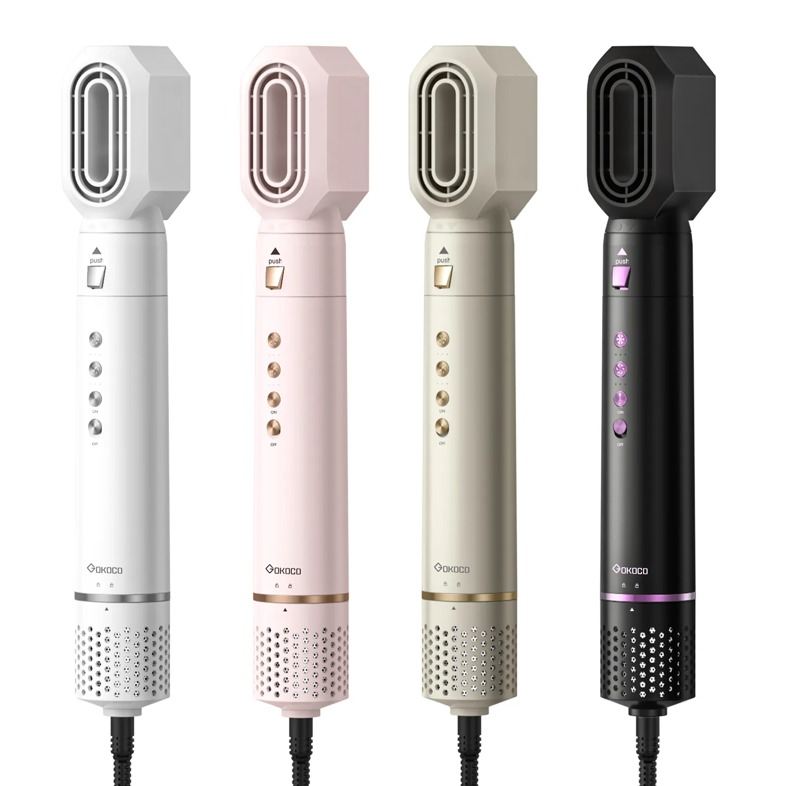 GOKOCO Escova Secadora 5 em 1 Bivolt | Secador de Cabelo Magnético de Alta Velocidade Profissional