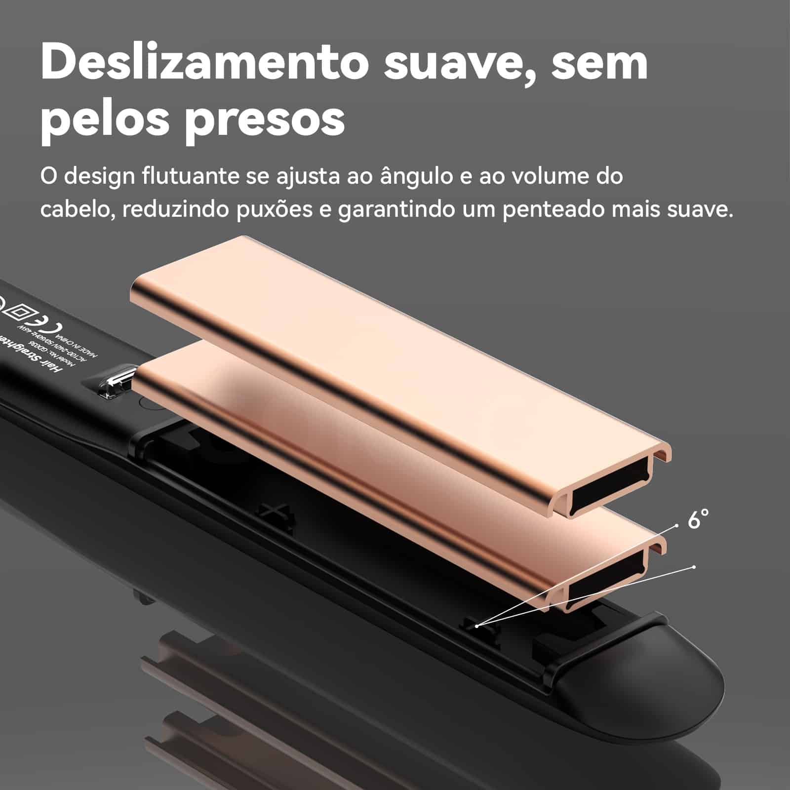 GOKOCO Prancha Alisadora de Cabelo Bivolt | Liso Perfeito Sem Frizz em Minutos