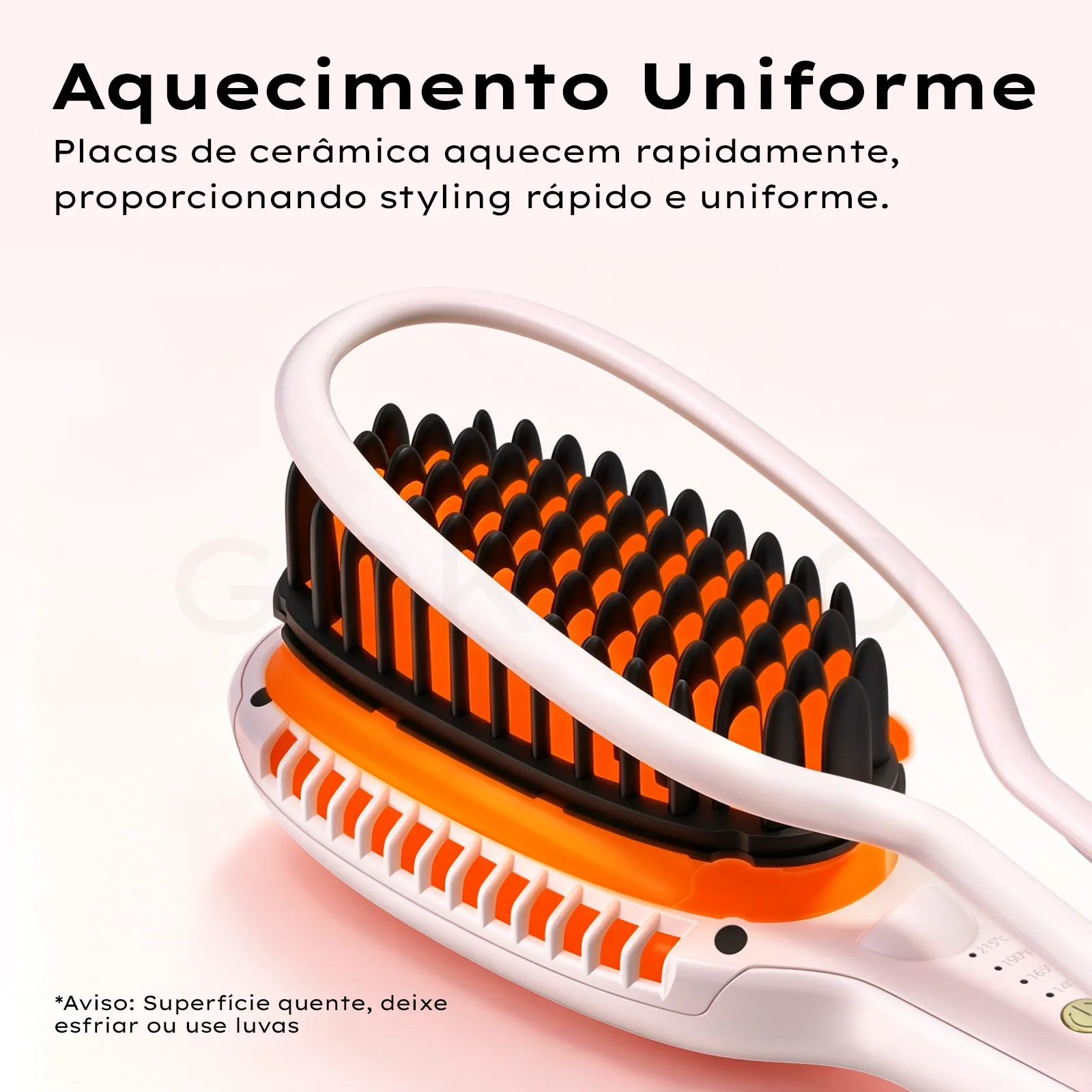 GOKOCO Escova Alisadora Iônica Bivolt | Liso Perfeito Sem Frizz
