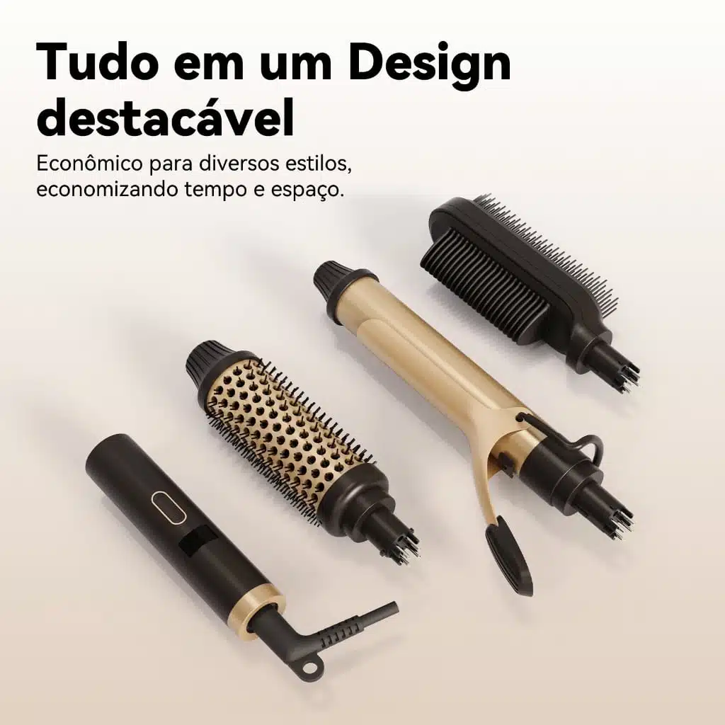 GOKOCO Modeladora 3 em 1 Bivolt | Seca, Alisa e Enrola em Minutos