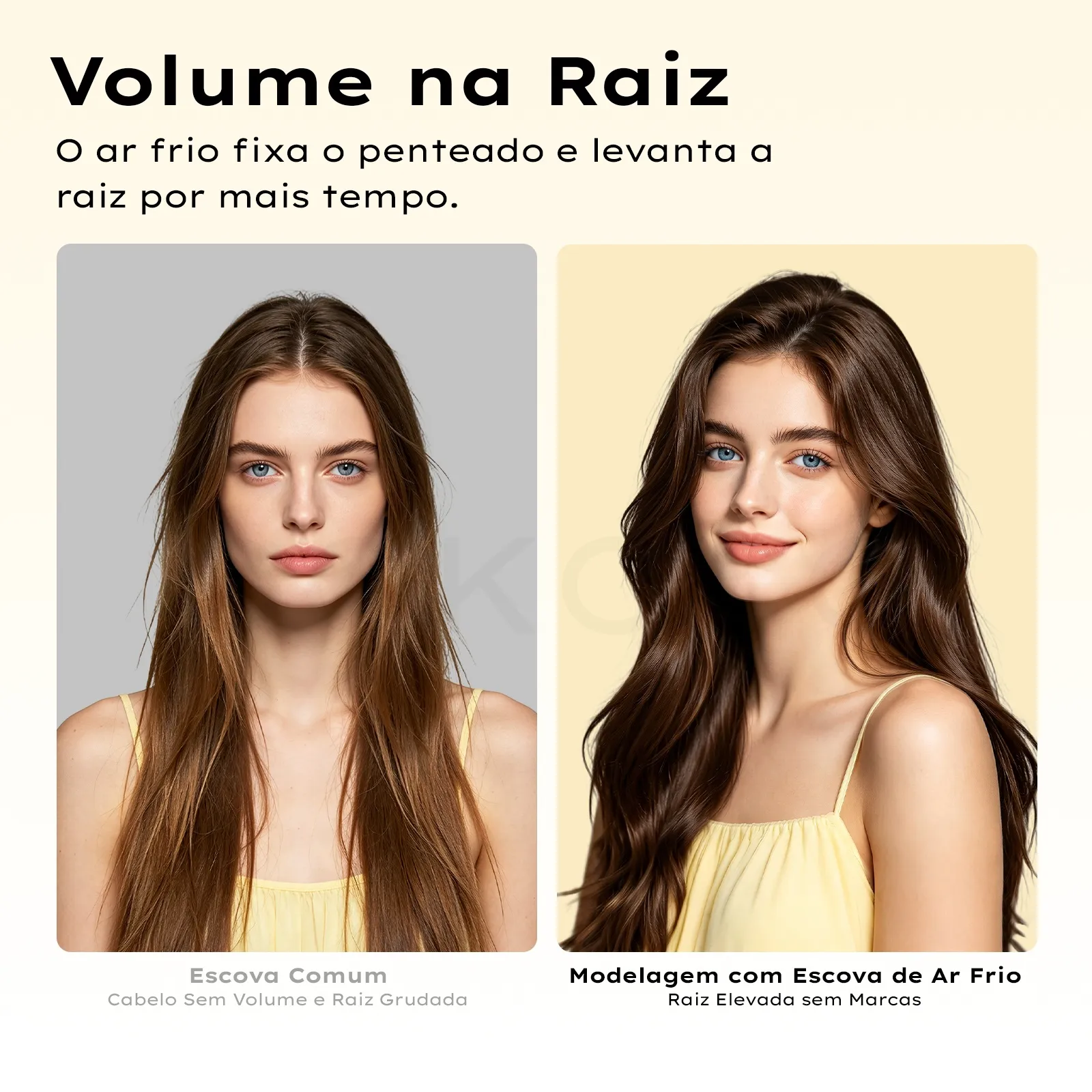 GOKOCO Escova Modeladora com Ar Frio – Seca, Modela e Reduz o Frizz