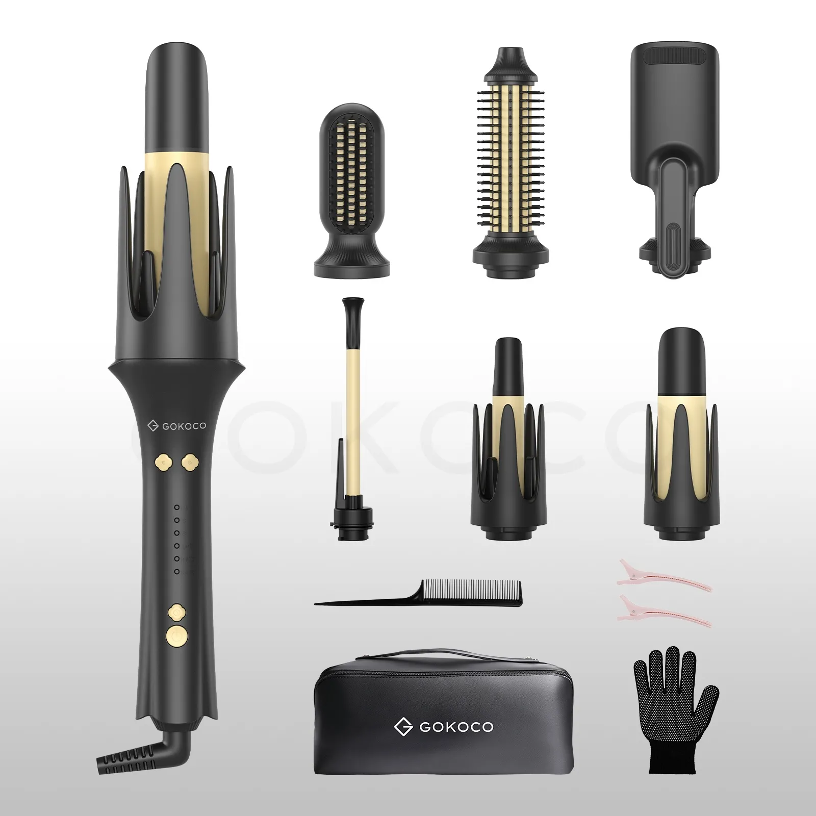 GOKOCO Modelador de Cachos 7 em 1 Bivolt | Ondas e Cachos Perfeitos em Minutos