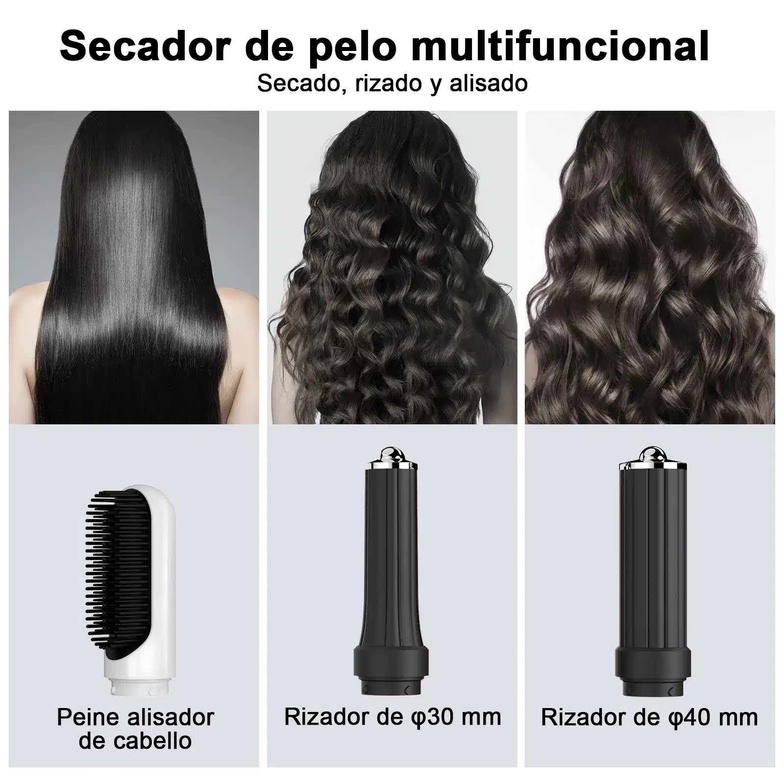 GOKOCO Escova Secadora 5 em 1 | Seca, Alisa e Modela com Alta Velocidade e Efeito de Salão