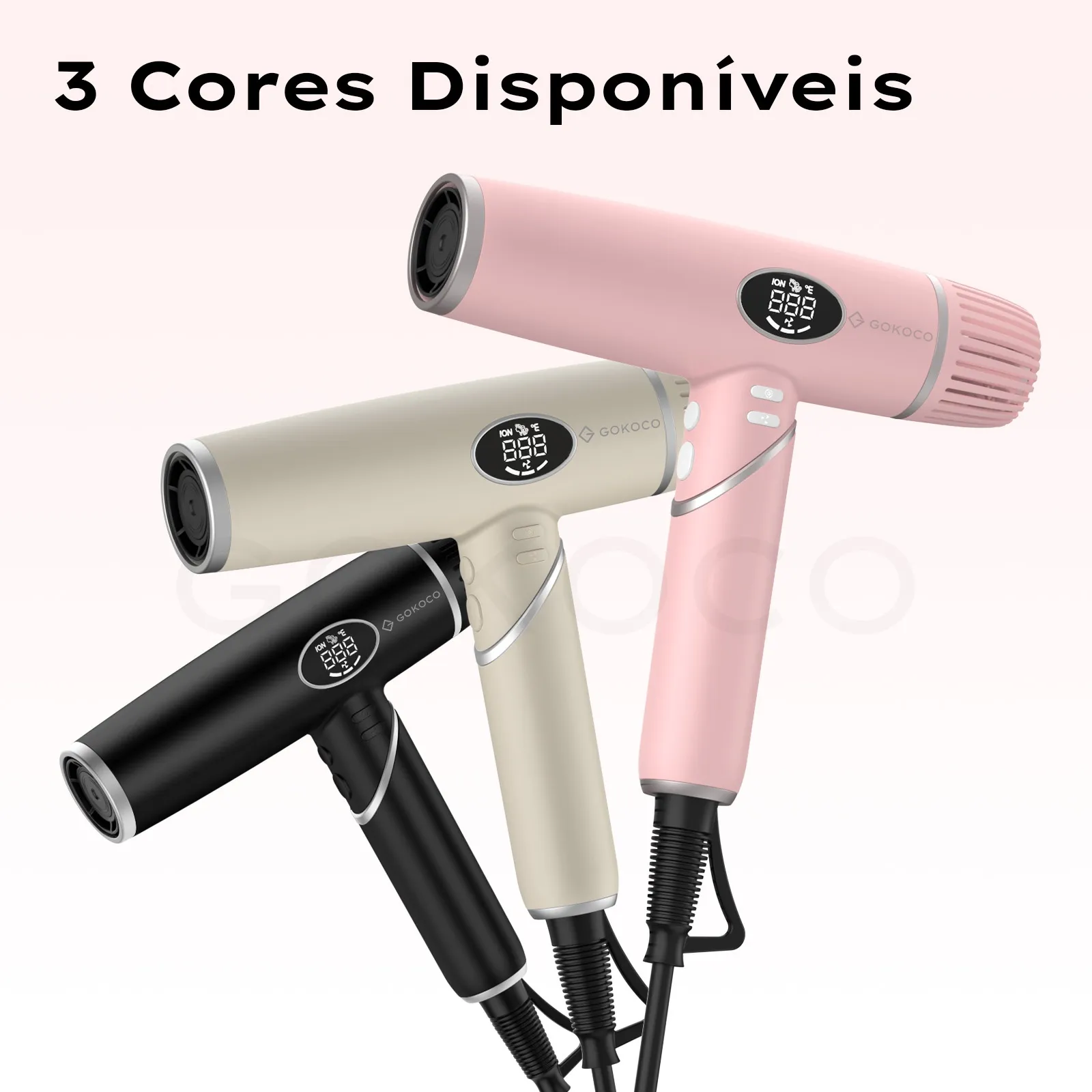 GOKOCO Secador Dobrável Bivolt | Leve, Compacto e Secagem Rápida