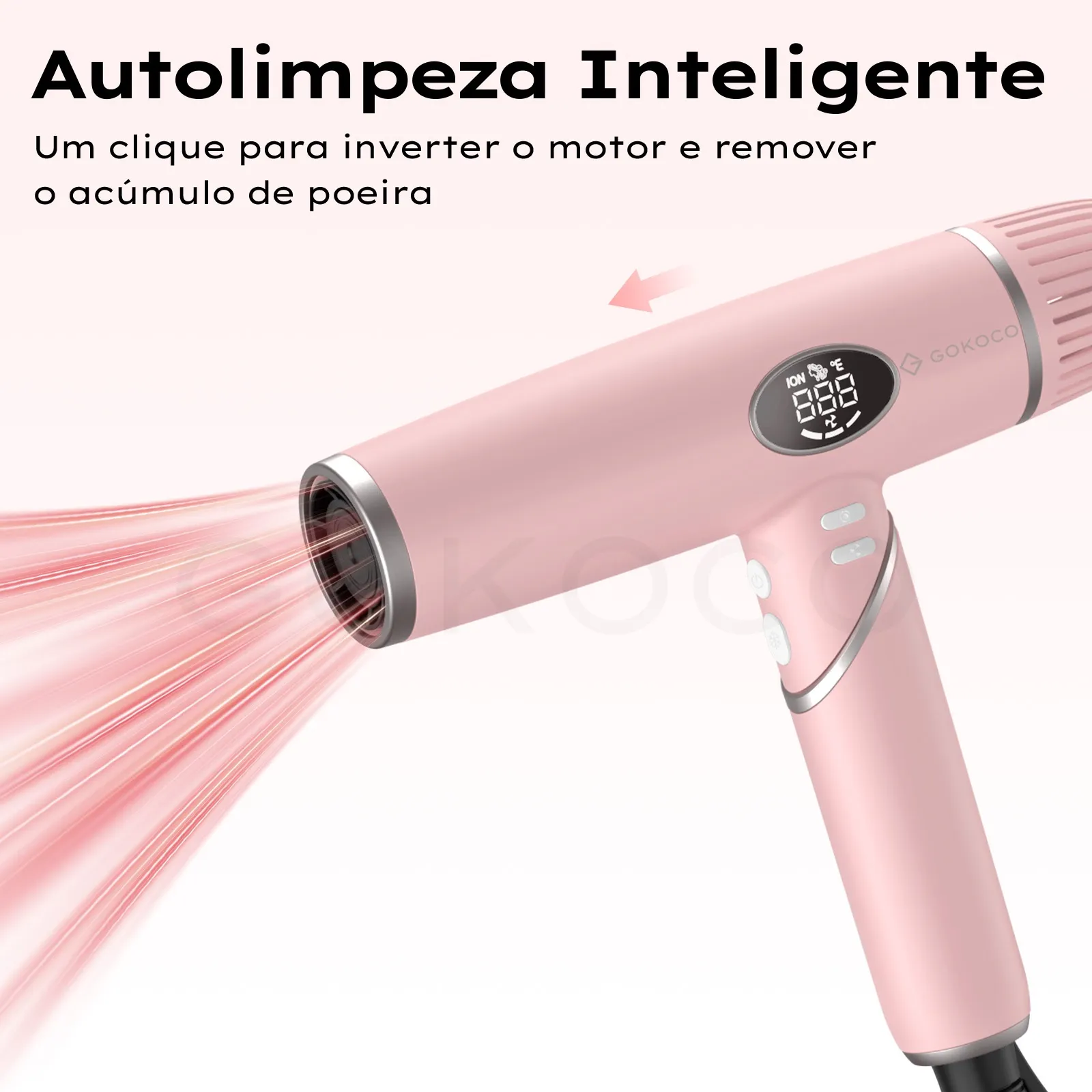 GOKOCO Secador Dobrável Bivolt | Leve, Compacto e Secagem Rápida